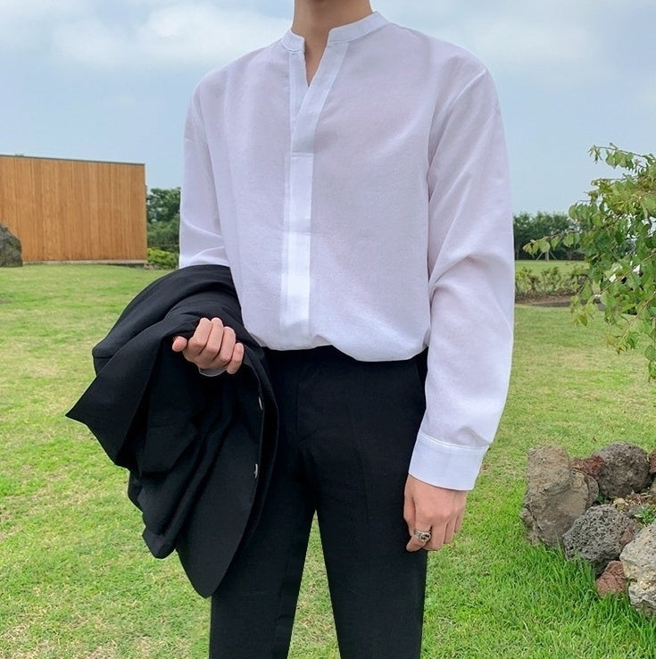 Autumn Casual Linen Long Sleeve Shirt
