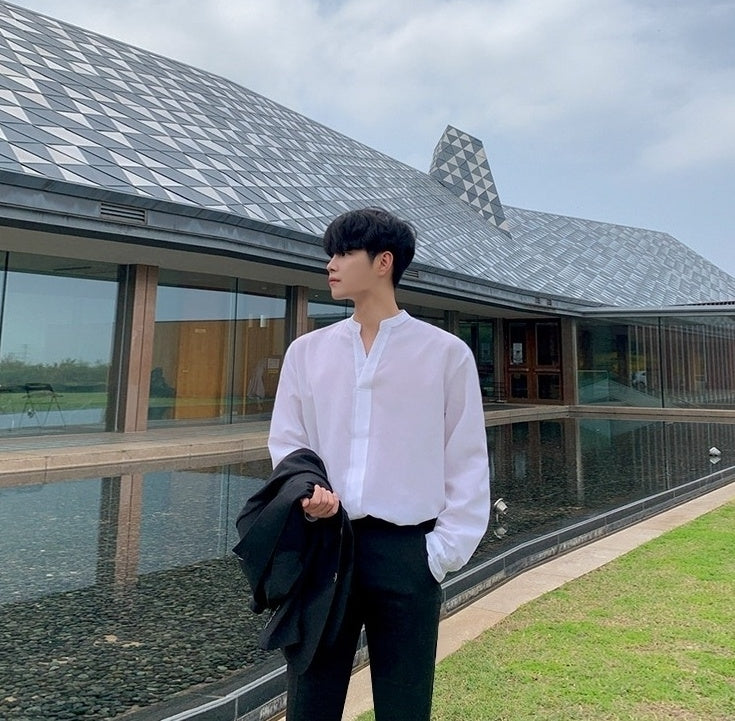 Autumn Casual Linen Long Sleeve Shirt