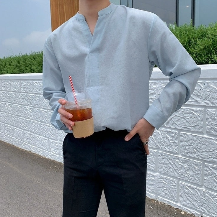 Autumn Casual Linen Long Sleeve Shirt