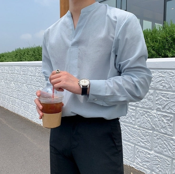Autumn Casual Linen Long Sleeve Shirt