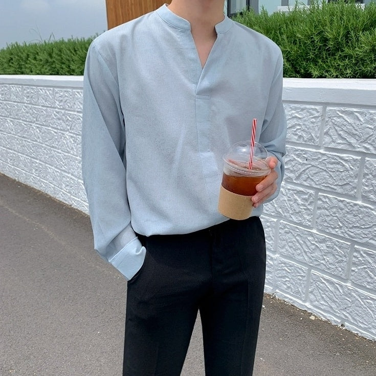 Autumn Casual Linen Long Sleeve Shirt
