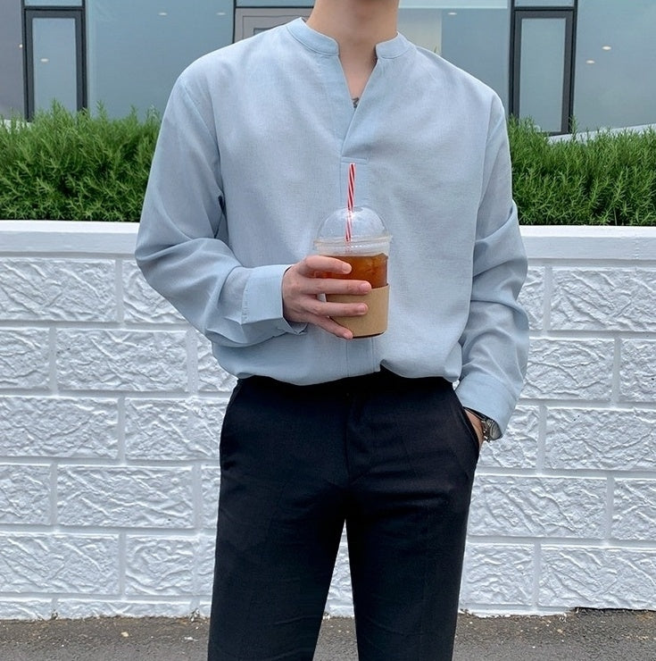 Autumn Casual Linen Long Sleeve Shirt