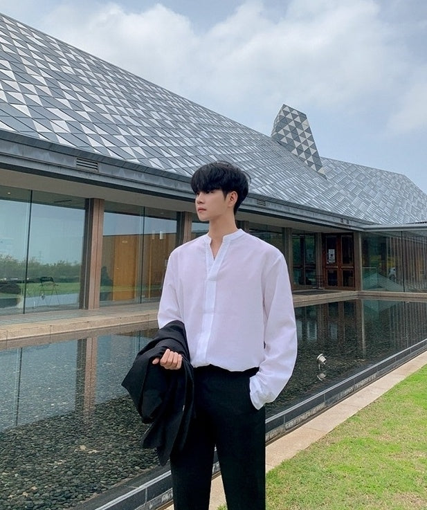Autumn Casual Linen Long Sleeve Shirt