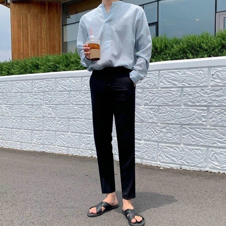 Autumn Casual Linen Long Sleeve Shirt