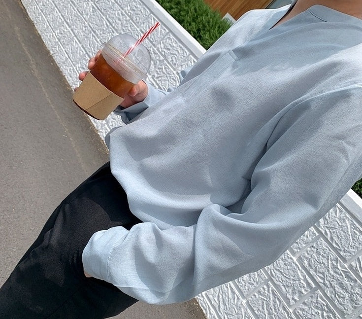Autumn Casual Linen Long Sleeve Shirt