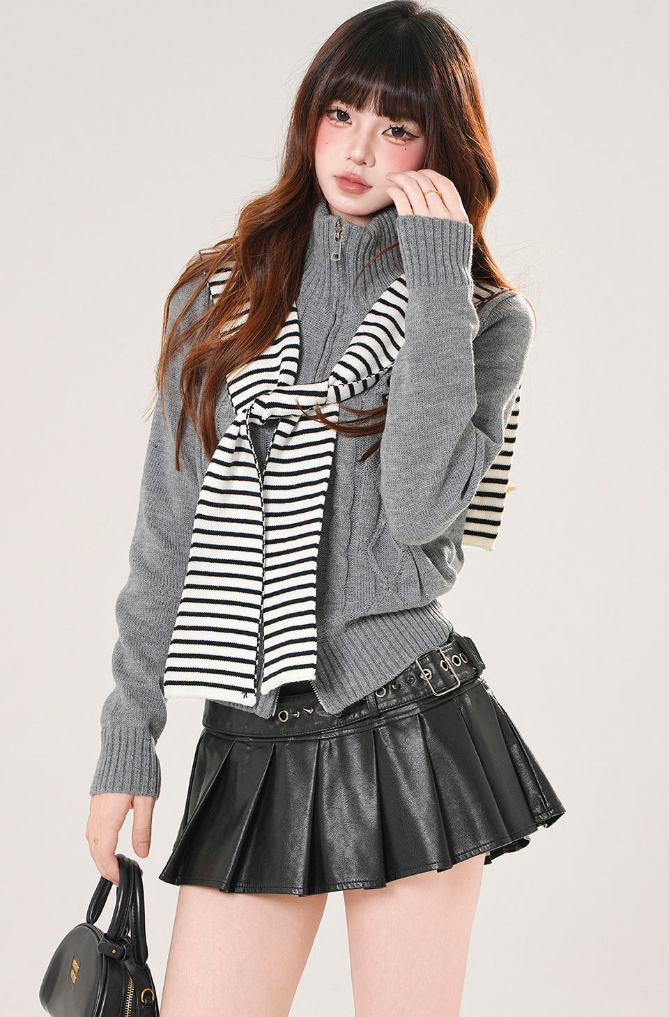 Autumn Turtleneck Knit Cardigan Slim Fit Top