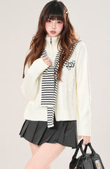 Autumn Turtleneck Knit Cardigan Slim Fit Top