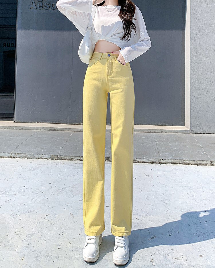 Banana Yellow High Waist Jeans