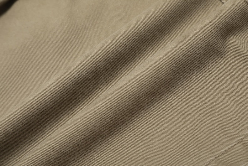 Beige Adjustable Hem Cargo Pants