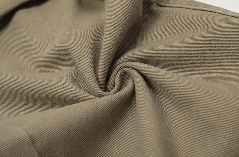 Beige Adjustable Hem Cargo Pants