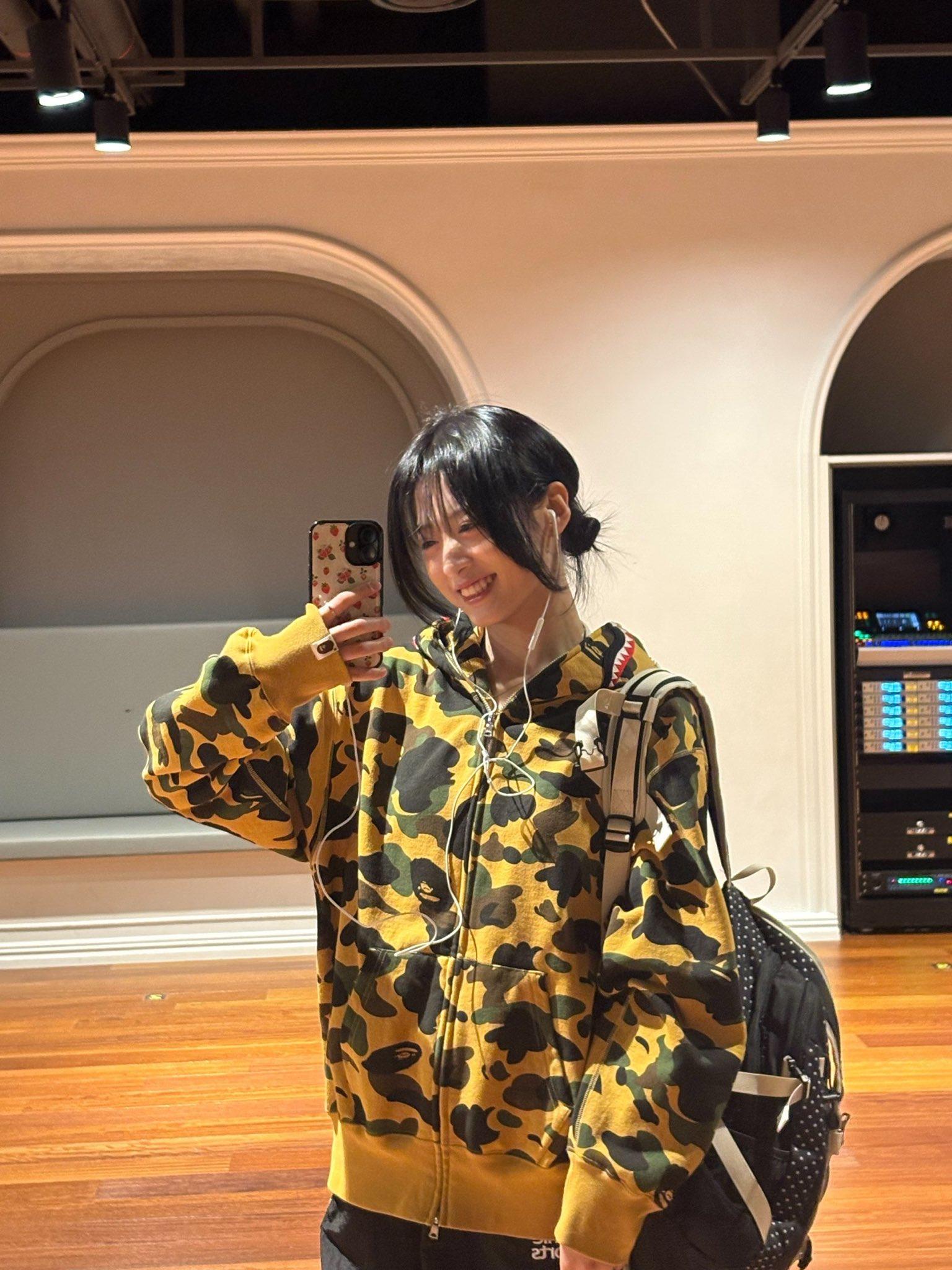 Beige Camouflage Print Hooded Jacket