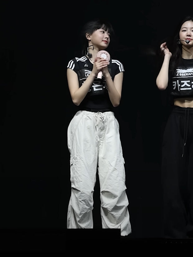 Beige Cargo Baggy Casual Pants