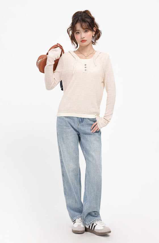 Beige Casual Autumn Shirt Hoodie