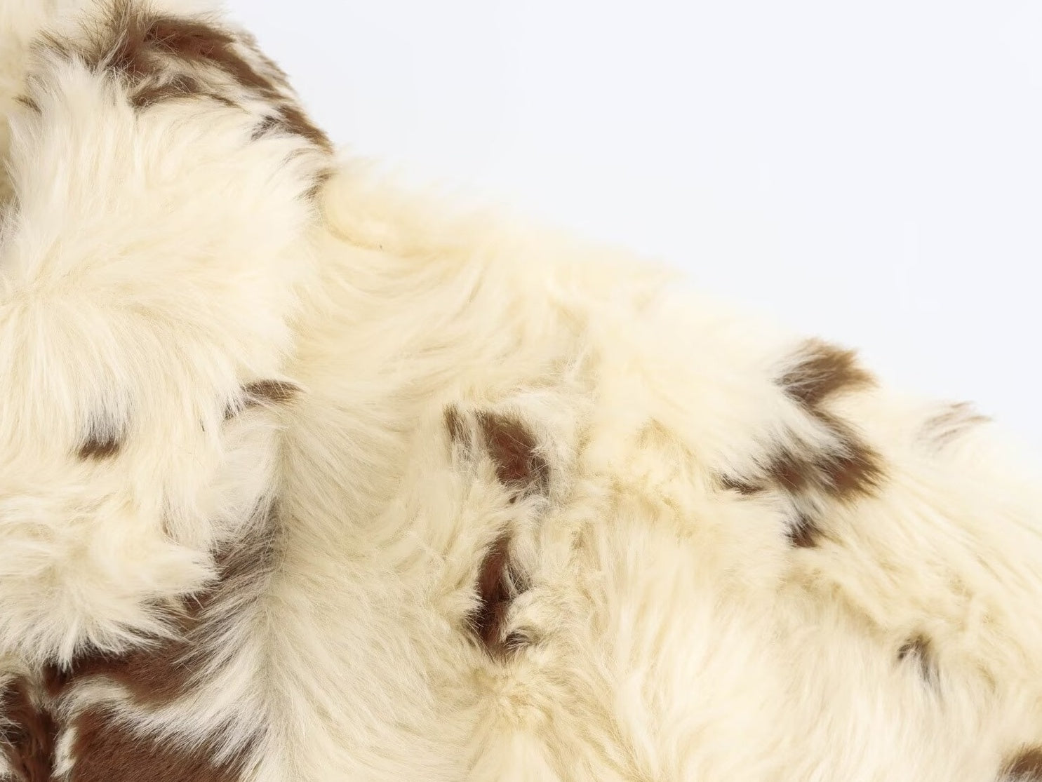 Beige Cow Pattern Fur Jacket