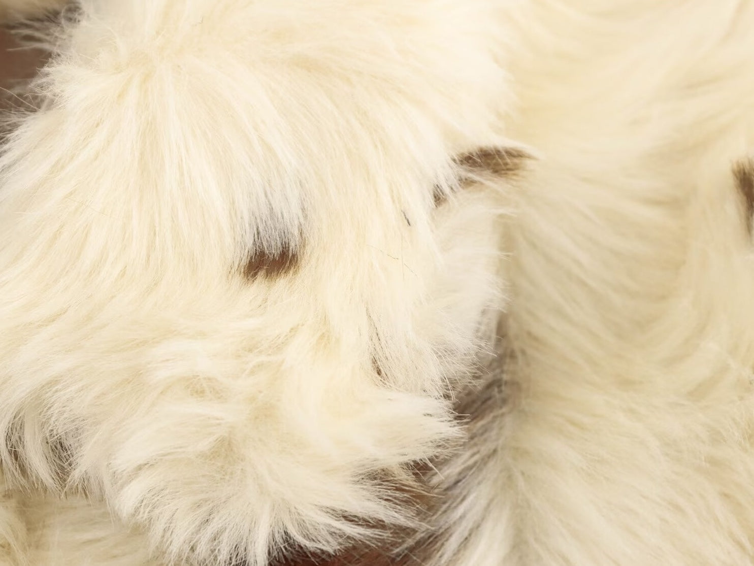 Beige Cow Pattern Fur Jacket