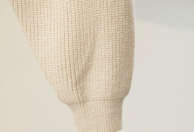 Beige Cropped Open Cardigan