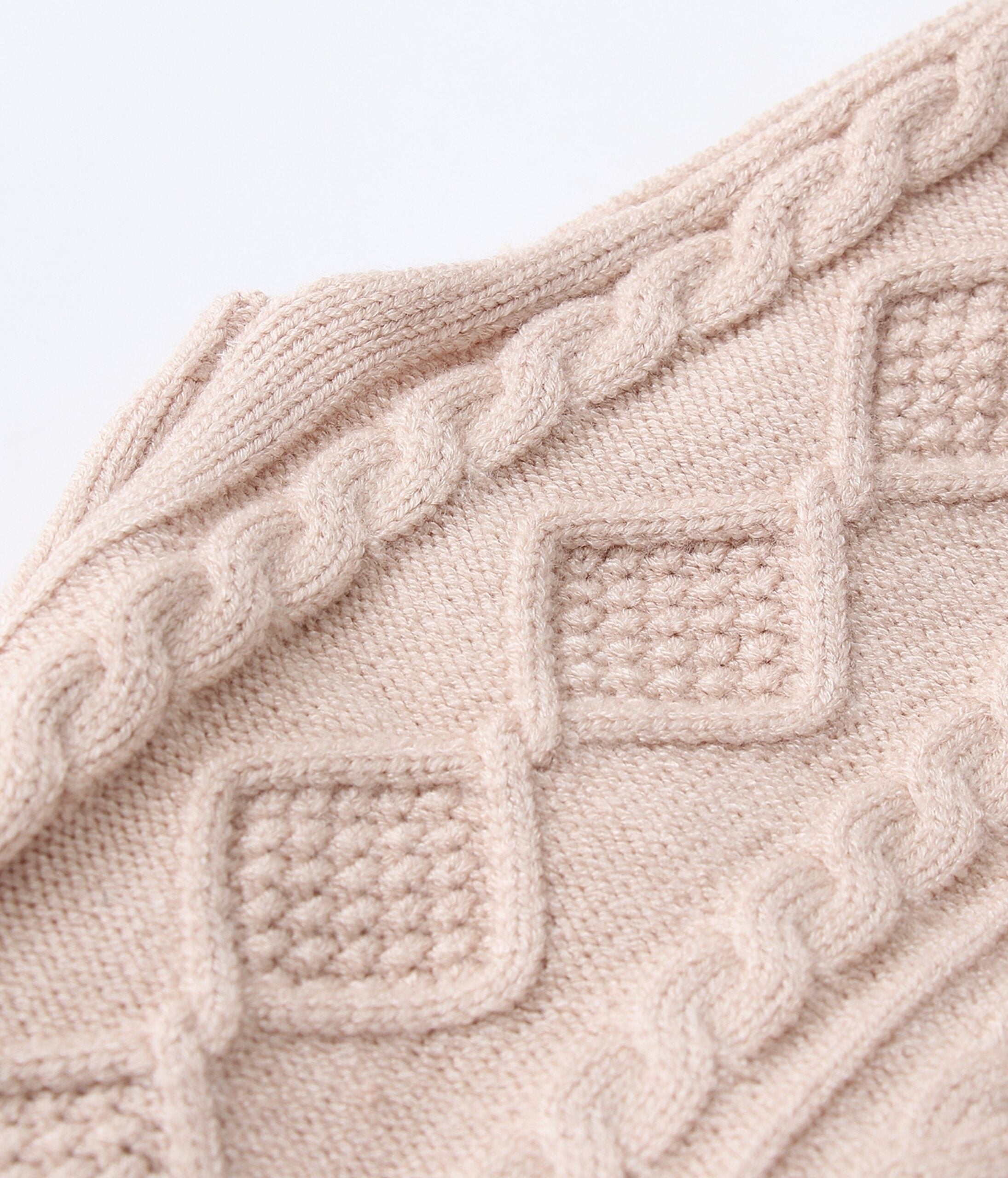 Beige Halter Knit Crop Top