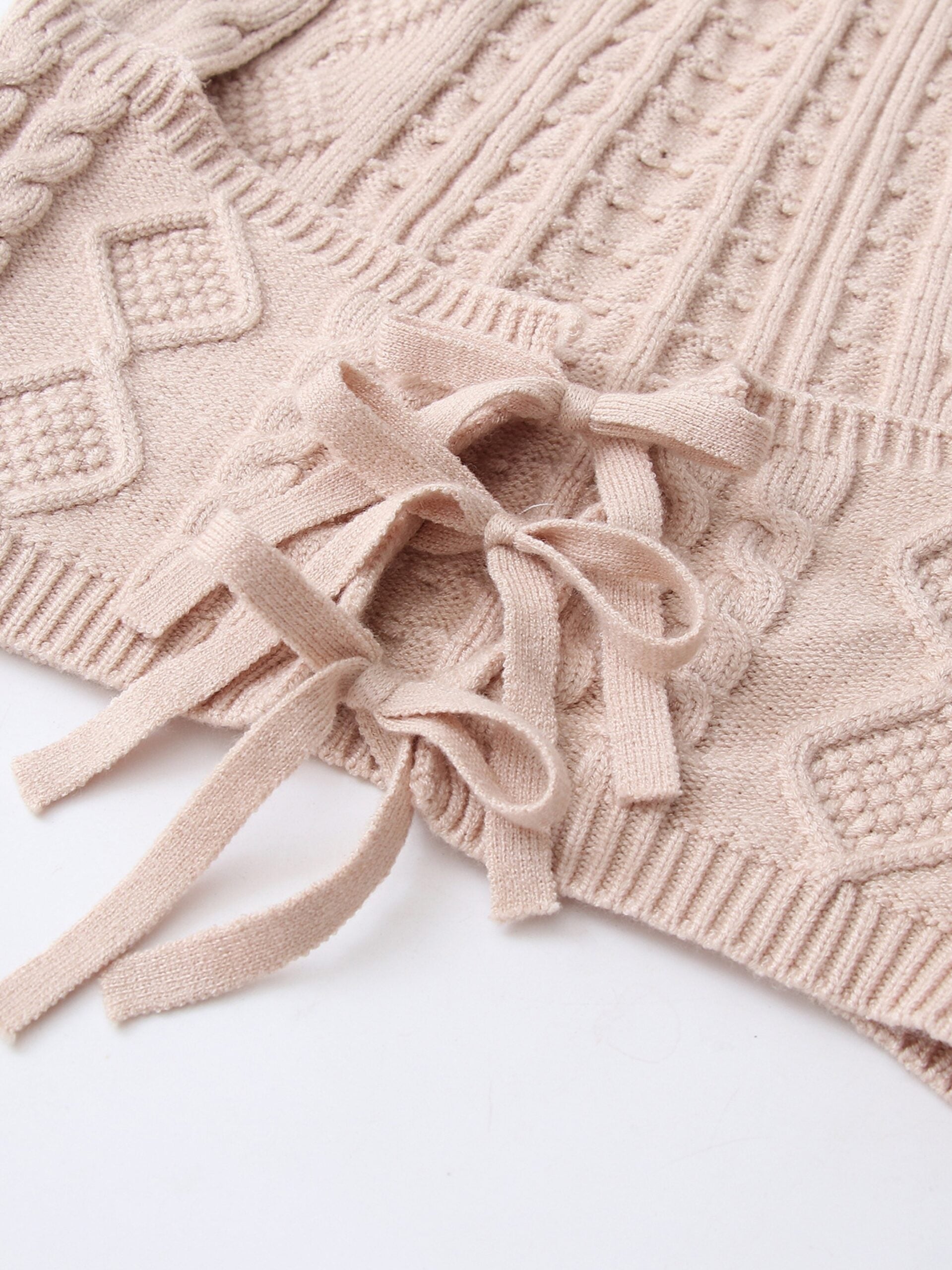 Beige Halter Knit Crop Top