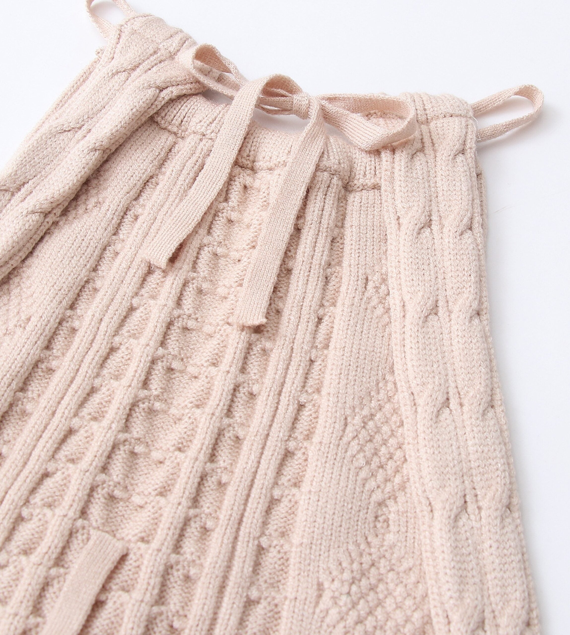 Beige Halter Knit Crop Top