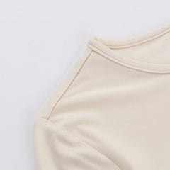 Beige Heart Statement Long Sleeves Top