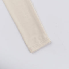 Beige Heart Statement Long Sleeves Top