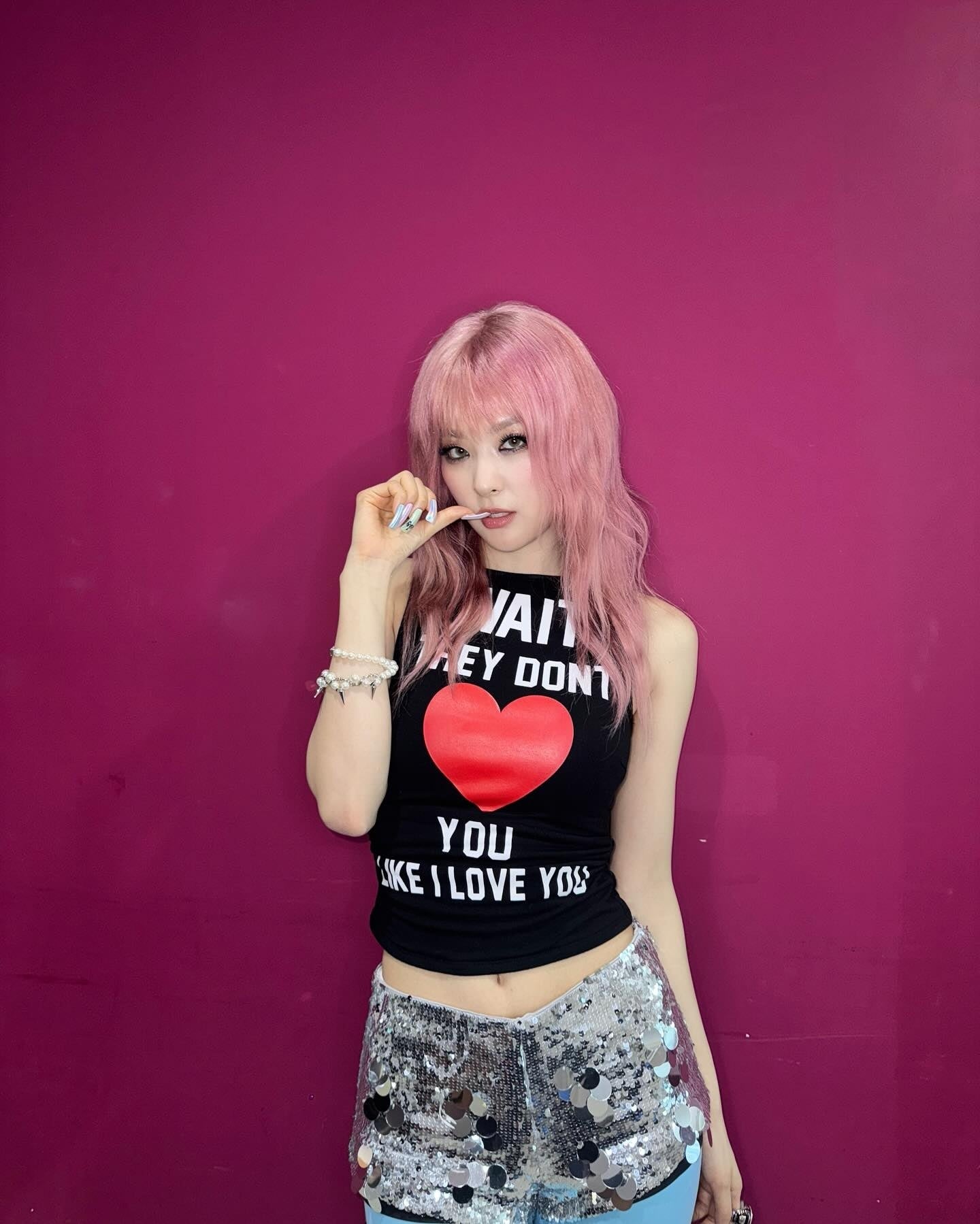 Beige Heart Statement Long Sleeves Top
