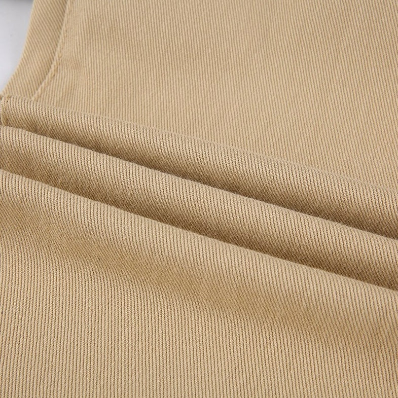 Beige High-Waist Casual Jeans