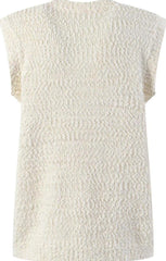 Beige Knitted Lion Vest