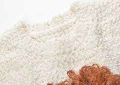 Beige Knitted Lion Vest