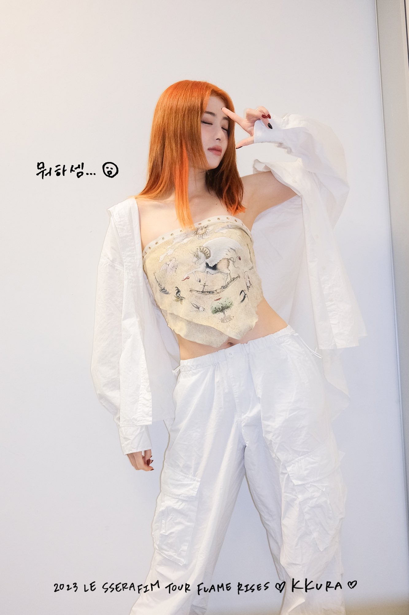 Beige Pegasus Scarf  Tube Crop Top