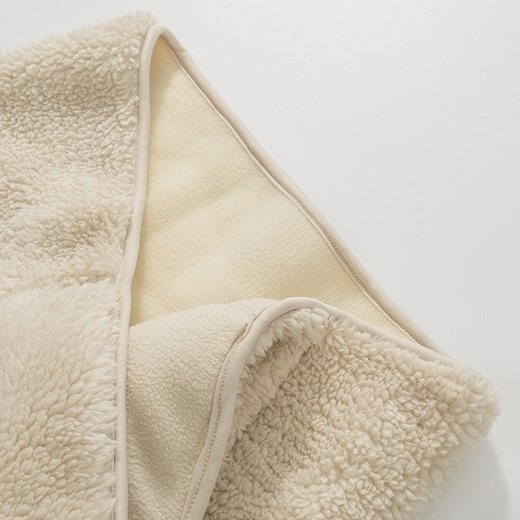 Beige Plush Front Pocket Jacket
