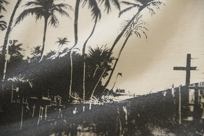 Beige Skeleton Beach Sleeveless T-Shirt