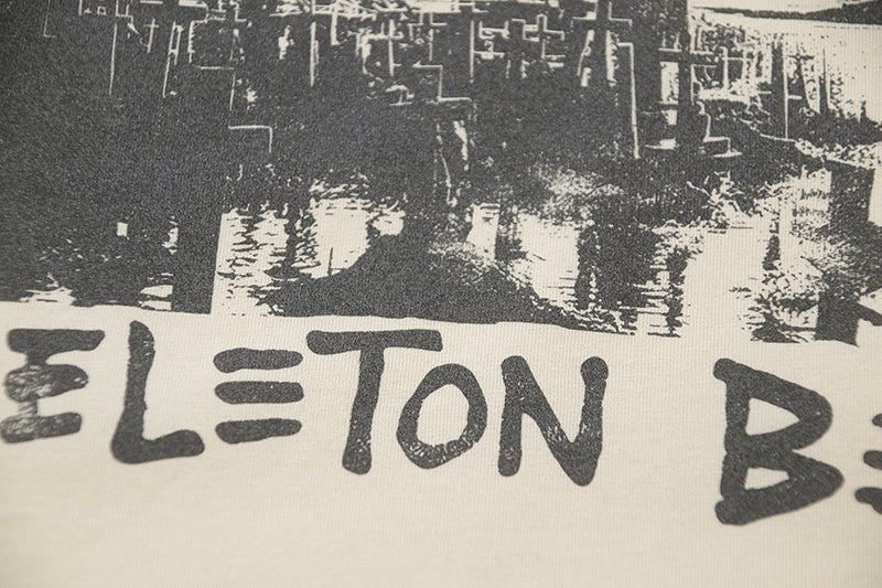 Beige Skeleton Beach Sleeveless T-Shirt