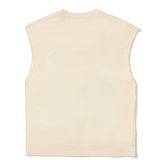 Beige Skeleton Beach Sleeveless T-Shirt