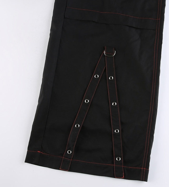 Black And Red Gothic Style Jeans