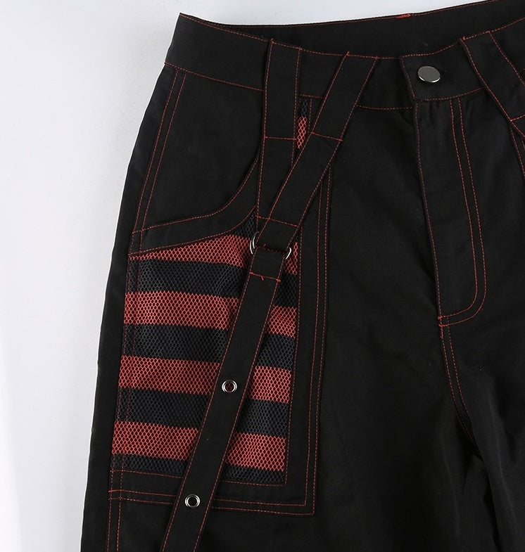 Black And Red Gothic Style Jeans