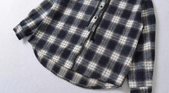 Black And Beige Plaid Hooded Jacket