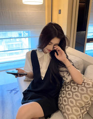 Black And White Shirt And Dress Set