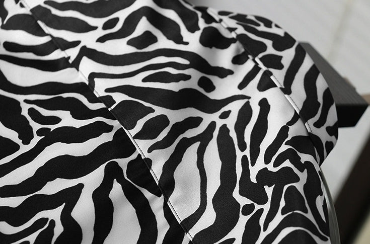 Black And White Zebra Pattern Shirt