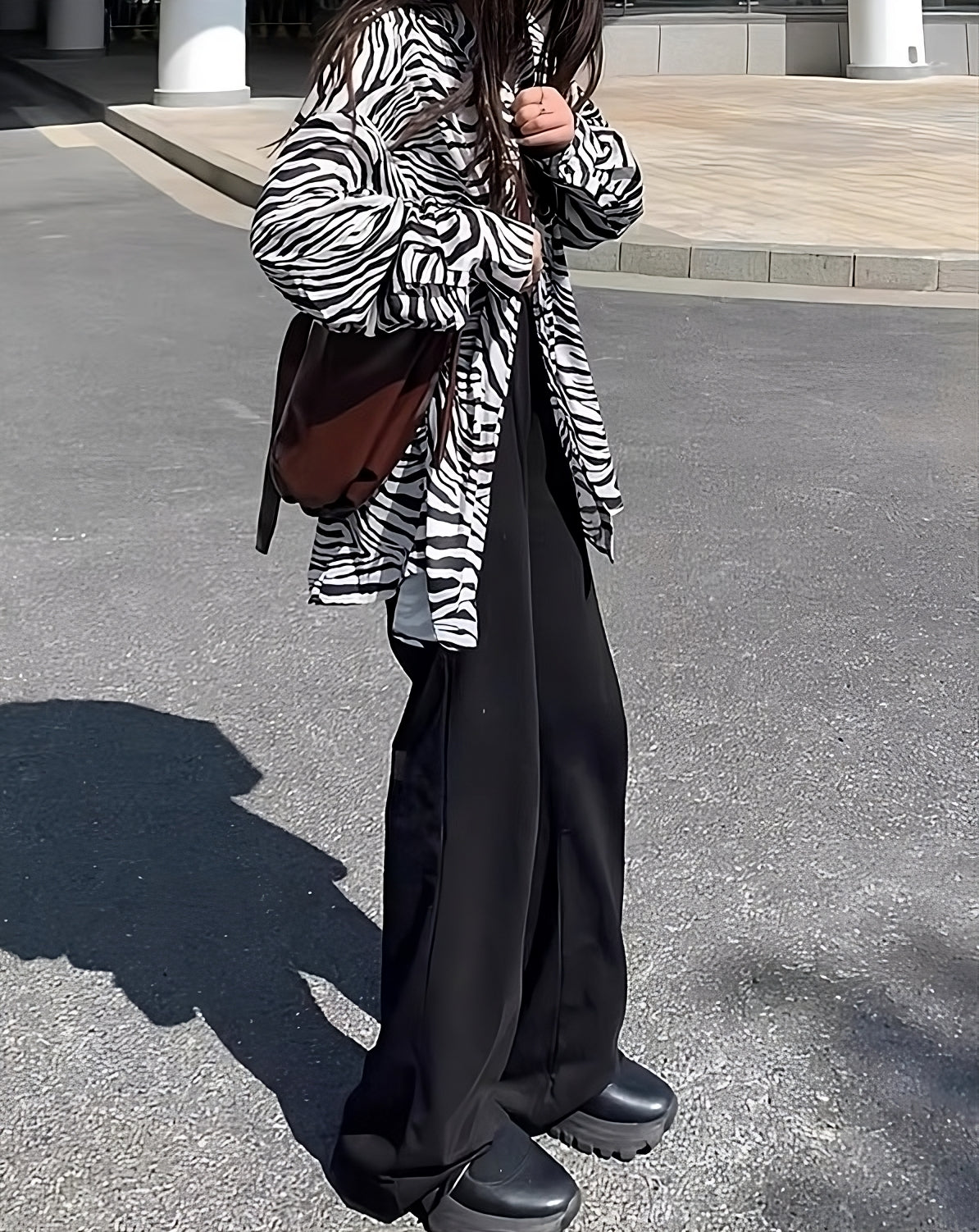 Black  And White Zebra Shirt