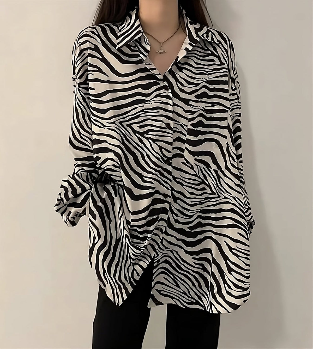Black  And White Zebra Shirt