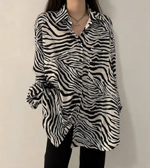 Black  And White Zebra Shirt