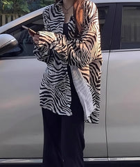 Black  And White Zebra Shirt