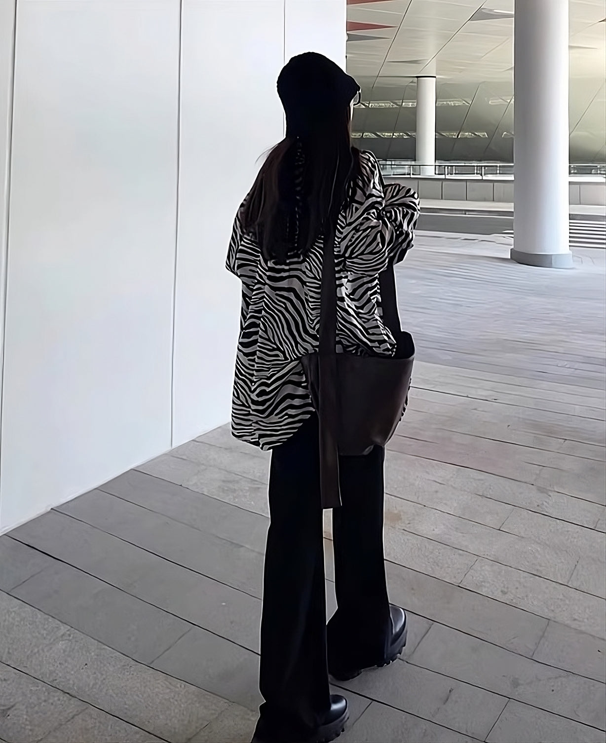 Black  And White Zebra Shirt