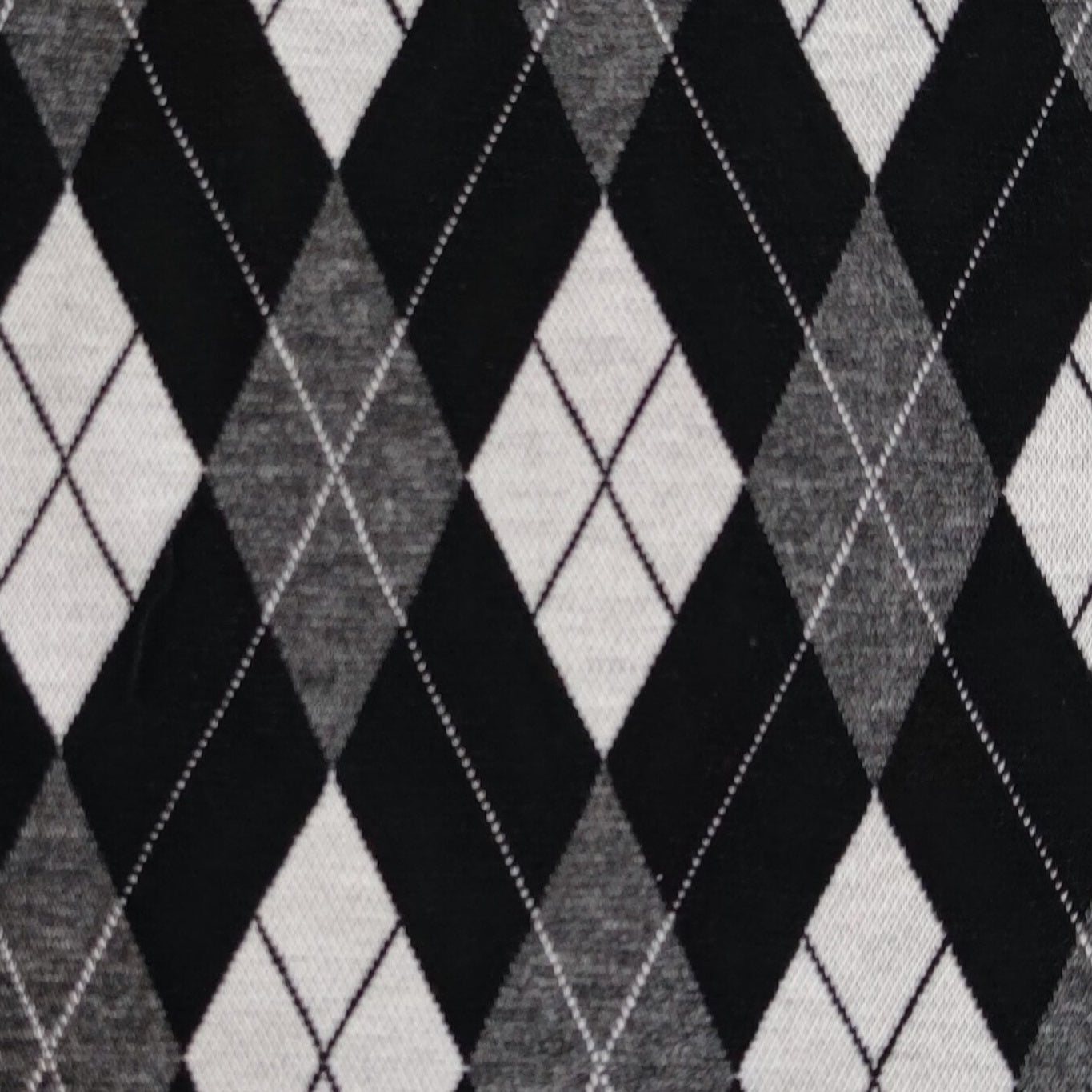 Black Argyle Sleeveless Top