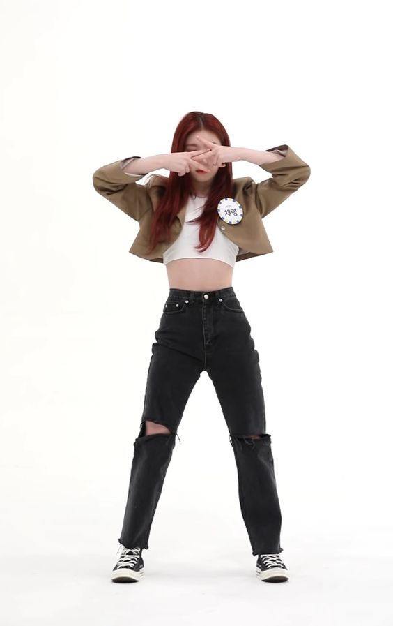 Black Asymmetric Ripped Jeans