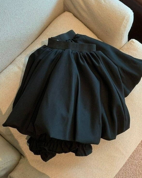 Black Balloon Mini Skirt