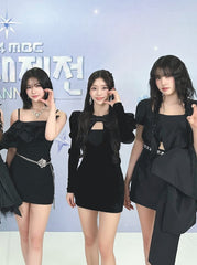 Black Bare Chest Bow Dress