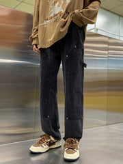 Black Big Patch Jeans
