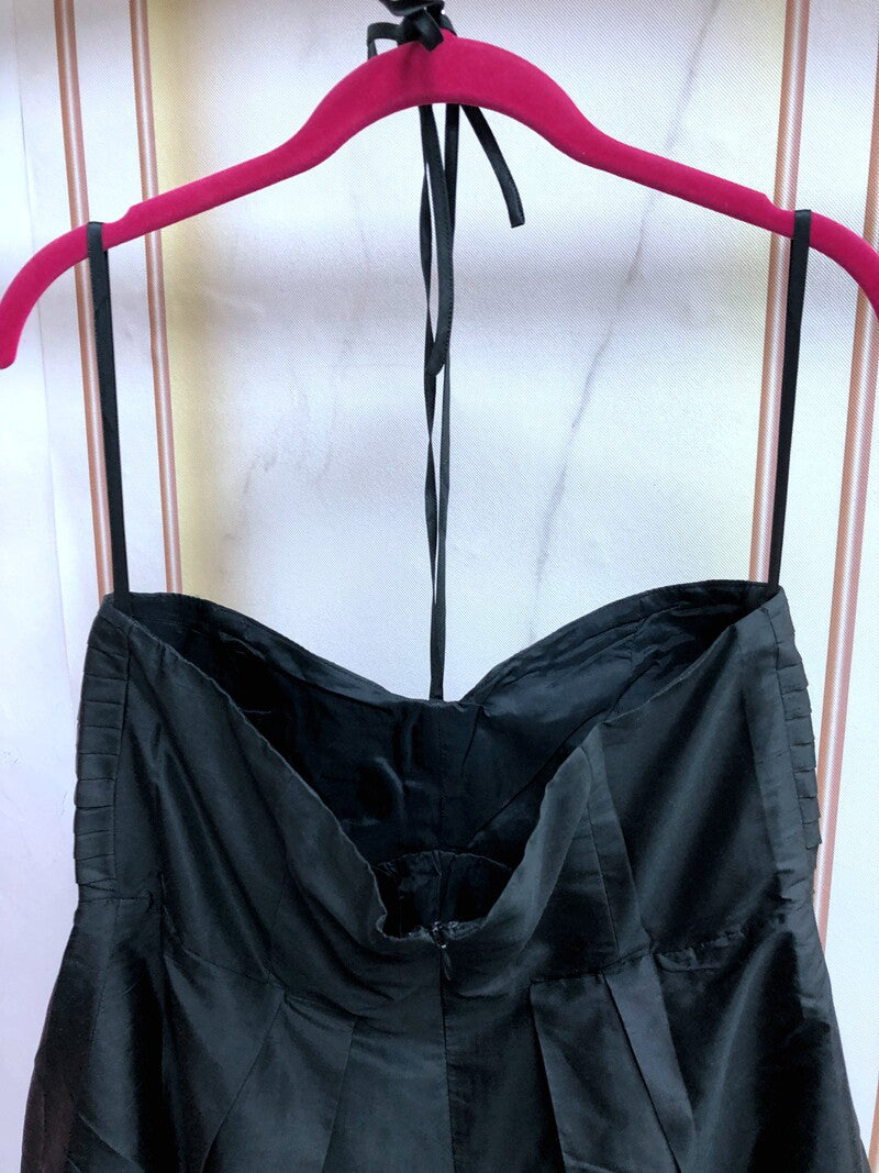 Black Buttoned Bubble Sling Top